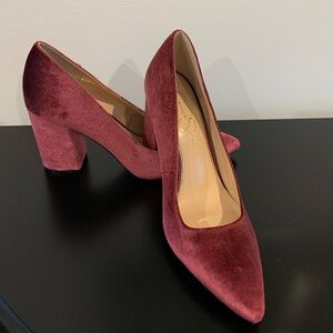 Jessica Simpson Lindly Velvet Block Heel Pumps